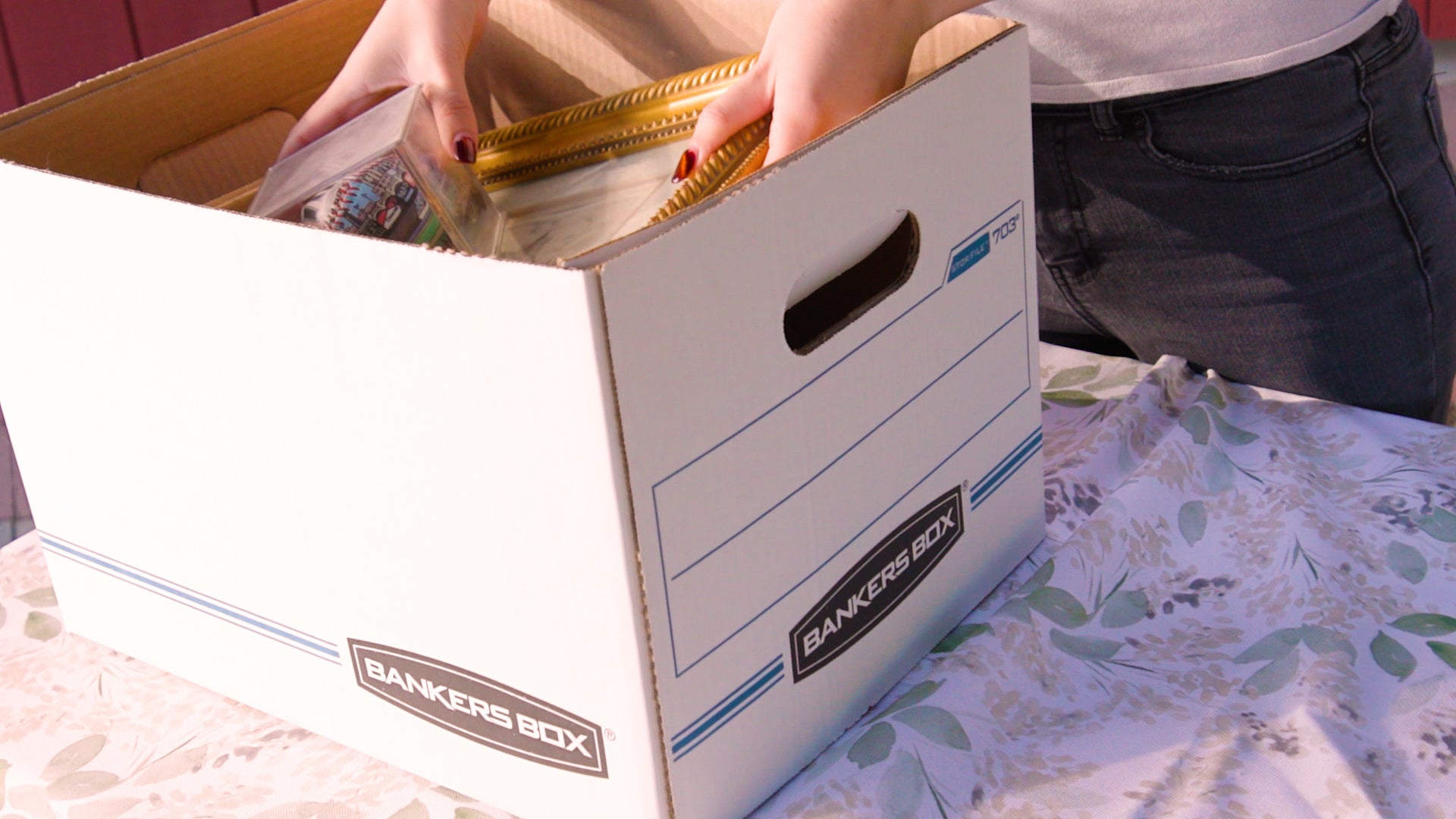 Packing small valuables into the center of the vault.